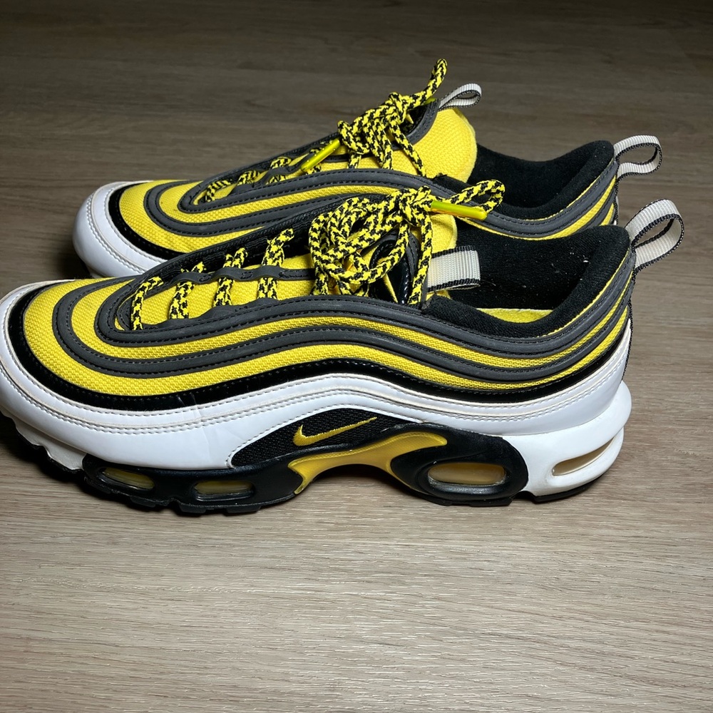 NIKE AIR MAX PLUS / 97 AIR MAX 97 "FREQUENCY PACK" YELLOW SZ 9.5 - Picture 3 of 13